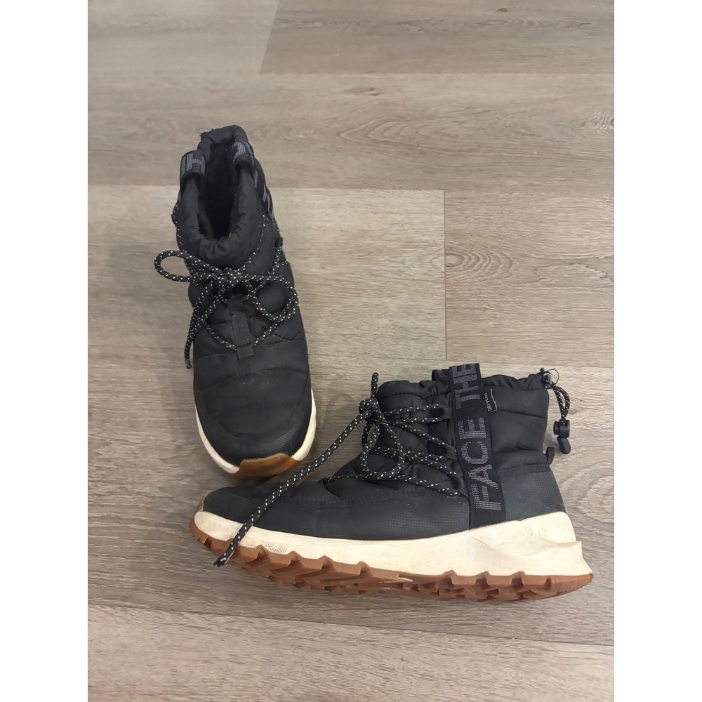 The North Face Thermoball Lace Up Black Winter Boots NF0A5LWD Women 8